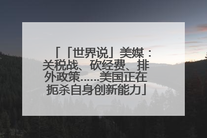 「世界说」美媒：关税战、砍经费、排外政策……美国正在扼杀自身创新能力