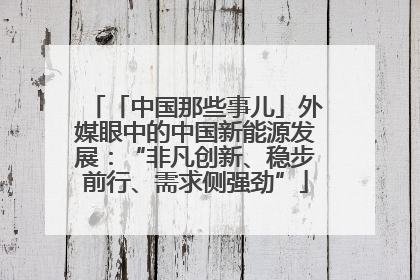 「中国那些事儿」外媒眼中的中国新能源发展：“非凡创新、稳步前行、需求侧强劲”