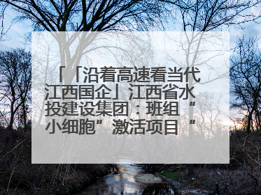 「沿着高速看当代江西国企」江西省水投建设集团：班组“小细胞”激活项目“大建设”
