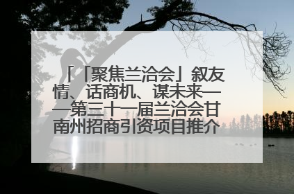 「聚焦兰洽会」叙友情、话商机、谋未来——第三十一届兰洽会甘南州招商引资项目推介会活动侧记
