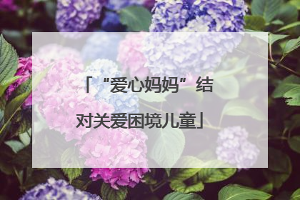 “爱心妈妈”结对关爱困境儿童