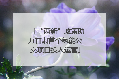 “两新”政策助力甘肃首个氢能公交项目投入运营