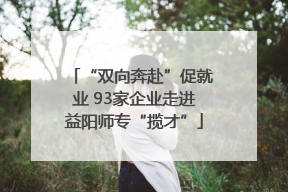 “双向奔赴”促就业 93家企业走进益阳师专“揽才”