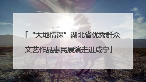 “大地情深”湖北省优秀群众文艺作品惠民展演走进咸宁
