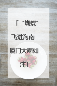 “蝴蝶”飞进海南 厦门大雨如注