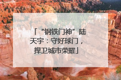 “钢铁门神”陆天宇：守好球门，捍卫城市荣耀