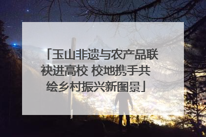 玉山非遗与农产品联袂进高校 校地携手共绘乡村振兴新图景