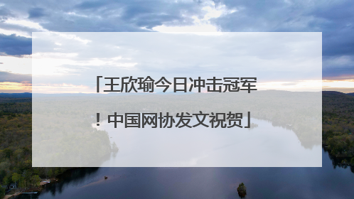 王欣瑜今日冲击冠军！中国网协发文祝贺