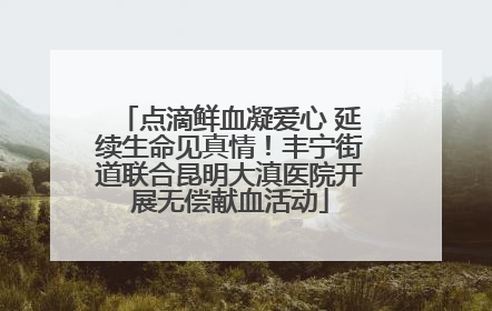 点滴鲜血凝爱心 延续生命见真情！丰宁街道联合昆明大滇医院开展无偿献血活动