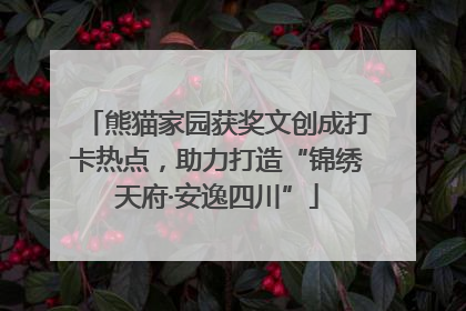 熊猫家园获奖文创成打卡热点，助力打造“锦绣天府·安逸四川”