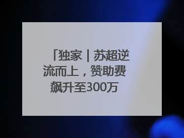 独家｜苏超逆流而上，赞助费飙升至300万，仍一席难求