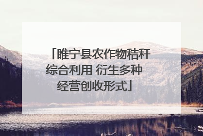 睢宁县农作物秸秆综合利用 衍生多种经营创收形式