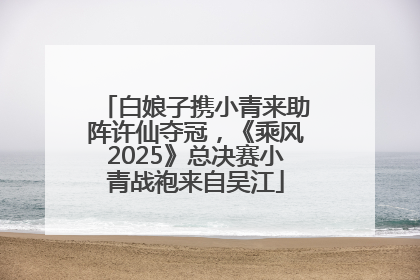 白娘子携小青来助阵许仙夺冠,《乘风2025》总决赛小青战袍来自吴江