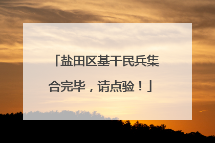 盐田区基干民兵集合完毕，请点验！