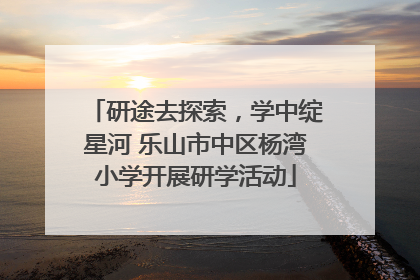 研途去探索，学中绽星河 乐山市中区杨湾小学开展研学活动
