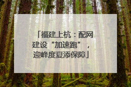 福建上杭：配网建设“加速跑”，迎峰度夏添保障