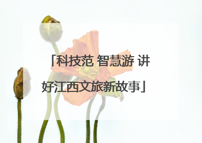 科技范 智慧游 讲好江西文旅新故事