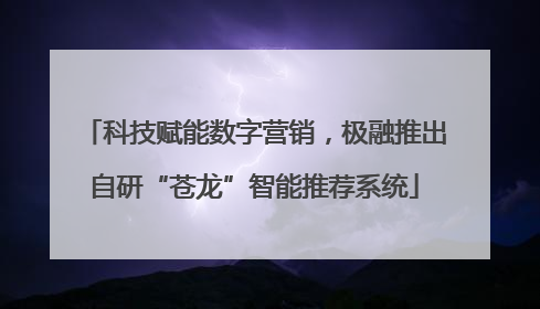 科技赋能数字营销，极融推出自研“苍龙”智能推荐系统