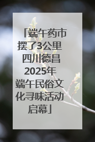 端午药市摆了3公里 四川德昌2025年端午民俗文化寻味活动启幕