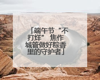 端午节“不打烊” 焦作城管做好粽香里的守护者