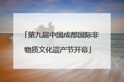 第九届中国成都国际非物质文化遗产节开幕