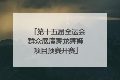 第十五届全运会群众展演舞龙舞狮项目预赛开赛