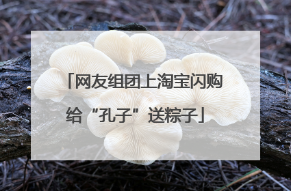 网友组团上淘宝闪购给“孔子”送粽子