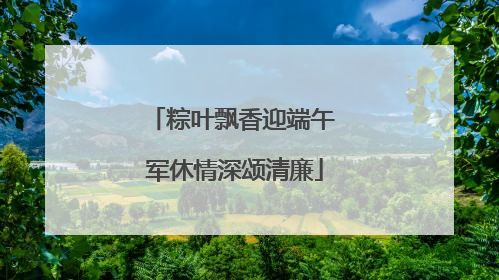 粽叶飘香迎端午 军休情深颂清廉