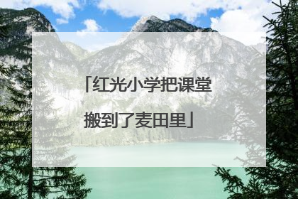 红光小学把课堂搬到了麦田里