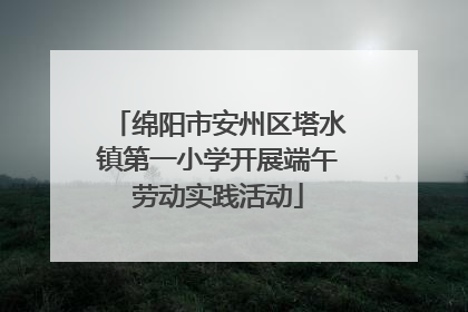 绵阳市安州区塔水镇第一小学开展端午劳动实践活动