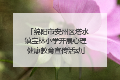 绵阳市安州区塔水镇宝林小学开展心理健康教育宣传活动