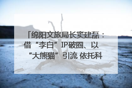 绵阳文旅局长窦建磊：借“李白”IP破圈、以“大熊猫”引流 依托科技优势绽放城市文旅魅力｜文旅局长说