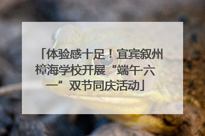 体验感十足！宜宾叙州樟海学校开展“端午·六一”双节同庆活动