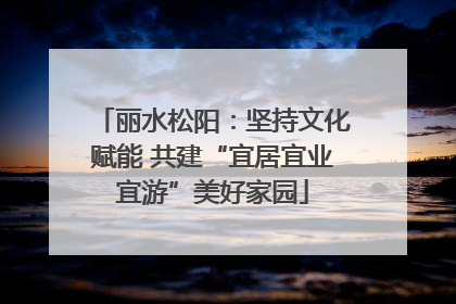 丽水松阳：坚持文化赋能 共建“宜居宜业宜游”美好家园