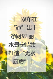 一双布鞋“逼”出干净厨房 丽水景宁持续打造“无水厨房”