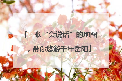一张“会说话”的地图，带你悠游千年岳阳