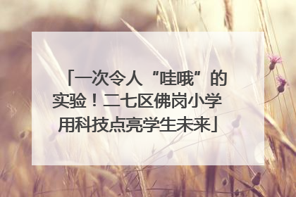 一次令人“哇哦”的实验！二七区佛岗小学用科技点亮学生未来