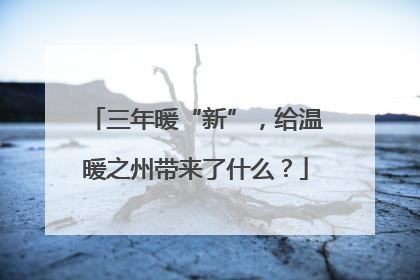 三年暖“新”，给温暖之州带来了什么？