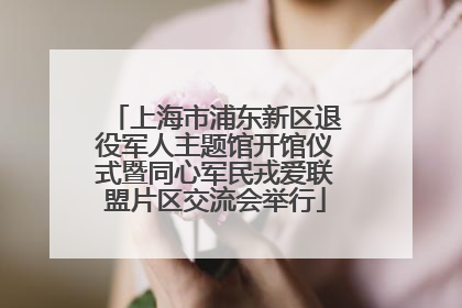 上海市浦东新区退役军人主题馆开馆仪式暨同心军民戎爱联盟片区交流会举行