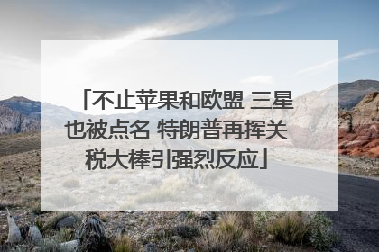 不止苹果和欧盟 三星也被点名 特朗普再挥关税大棒引强烈反应