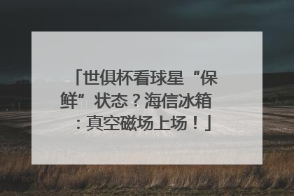 世俱杯看球星“保鲜”状态？海信冰箱：真空磁场上场！