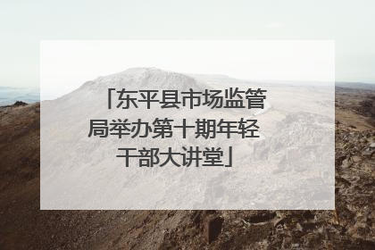 东平县市场监管局举办第十期年轻干部大讲堂
