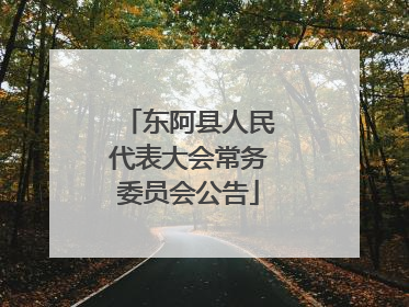 东阿县人民代表大会常务委员会公告