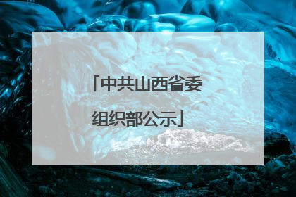 中共山西省委组织部公示