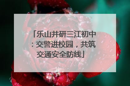 乐山井研三江初中：交警进校园，共筑交通安全防线