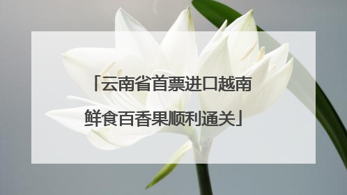 云南省首票进口越南鲜食百香果顺利通关