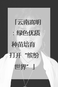 云南嵩明：绿色优质种苗培育 打开“缤纷世界”