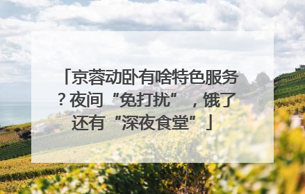 京蓉动卧有啥特色服务？夜间“免打扰”，饿了还有“深夜食堂”
