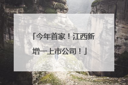 今年首家！江西新增一上市公司！