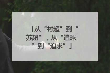 从“村超”到“苏超”，从“追球”到“追求”